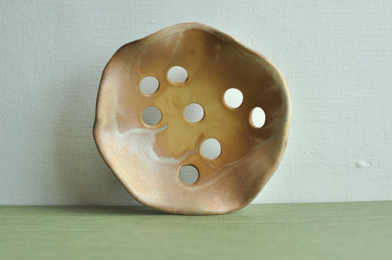 Heyu Soap ・手捏陶皂盘・陶土制・自然沥水・手工生活器皿 - 卫浴用品 - 陶 粉红色