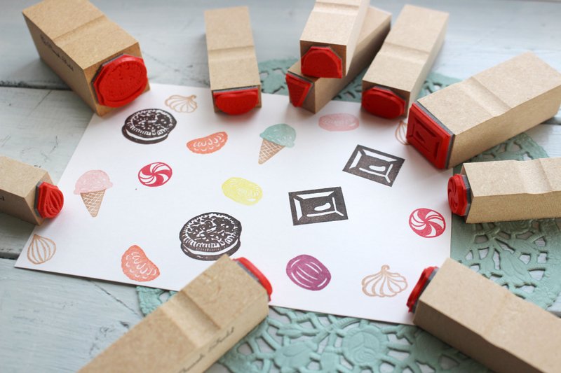 Sweets stamp set - 印章/印台 - 其他材质 