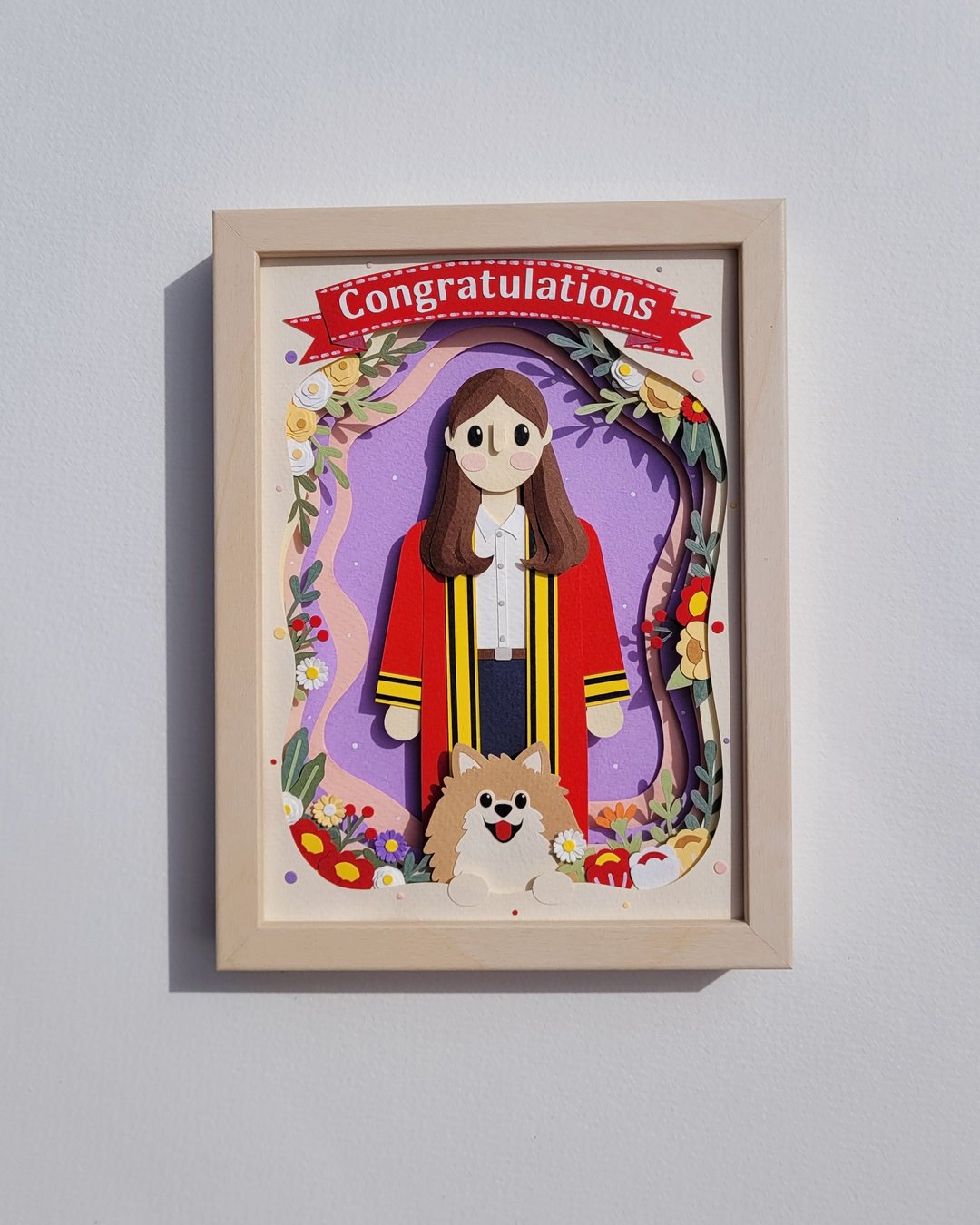 Layered custom papercut frame: graduation theme. - 画框/相框 - 纸 