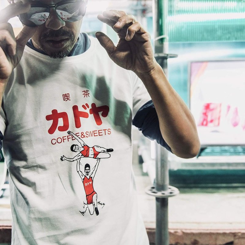 カドヤ经典跑跑人 | T-shirt - 男装上衣/T 恤 - 其他材质 白色