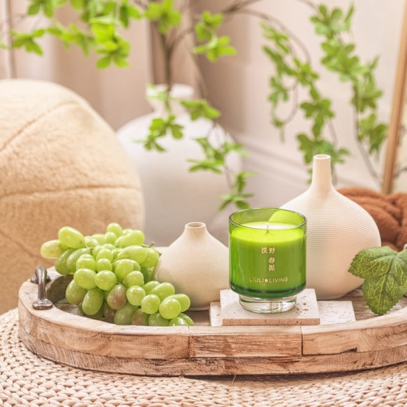 琉璃工房 LIVING  沃野春泥 香氛蜡烛 - 蜡烛/烛台 - 蜡 绿色