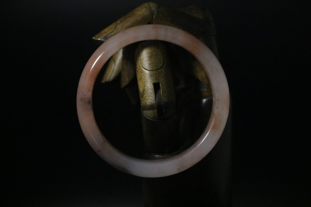 桃花酿金丝玉手镯天然粉色手环礼盒装 - 手链/手环 - 半宝石 粉红色