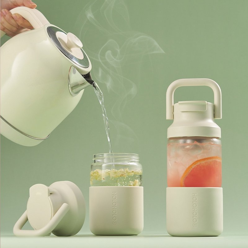 【HOLOHOLO】LIULIU TEA 茶水分离玻璃泡茶壶 (650ml/4色) - 水瓶/水壶 - 玻璃 多色
