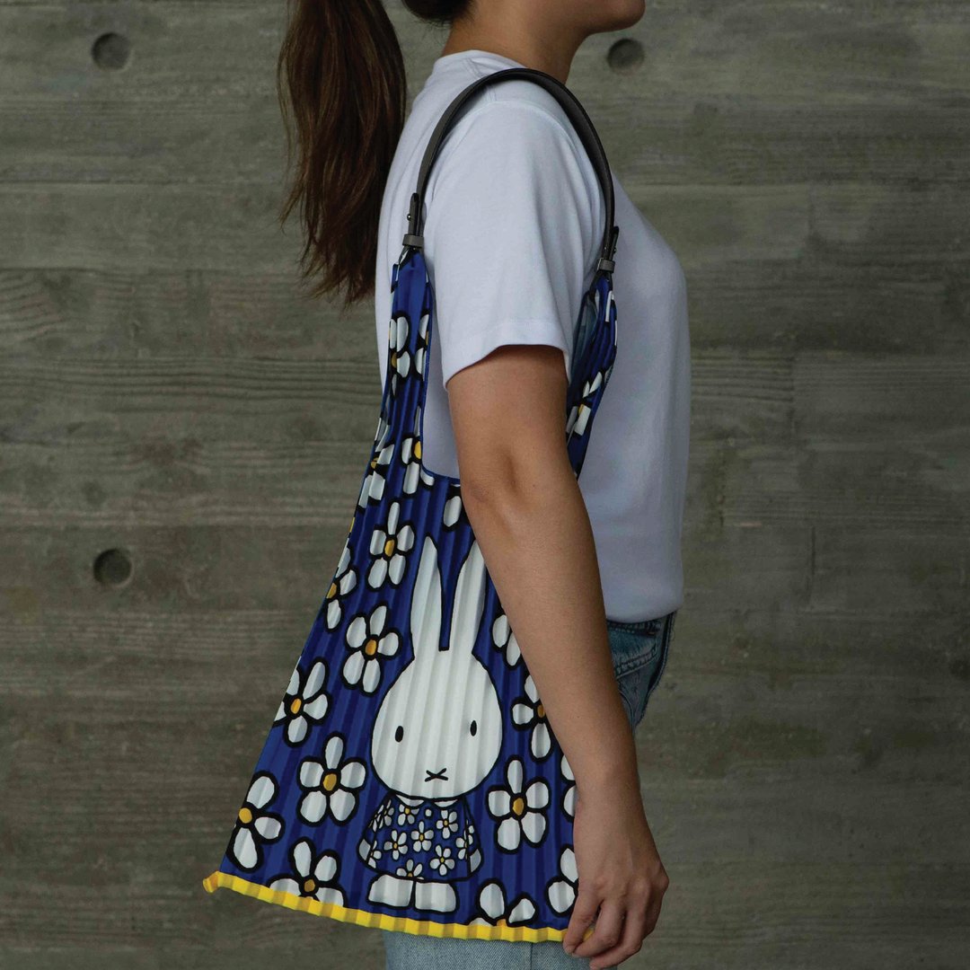 【Pinkoi x miffy】* 双色皱折购物袋 - 侧背包/斜挎包 - 聚酯纤维 