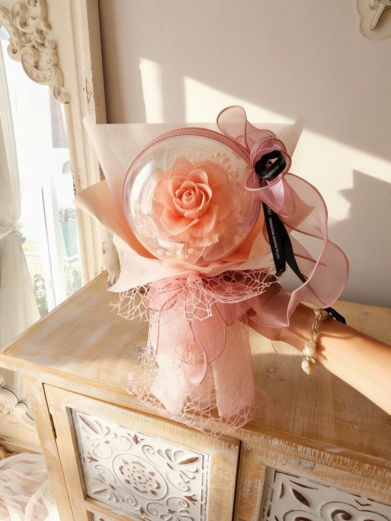 日本永生花 波波球花束 顶规特大玫瑰 不会破 球婚花束 告白花束 - 干燥花/捧花 - 植物．花 