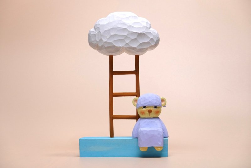 云梦中的布布熊 - 玩偶/公仔 - 木头 紫色