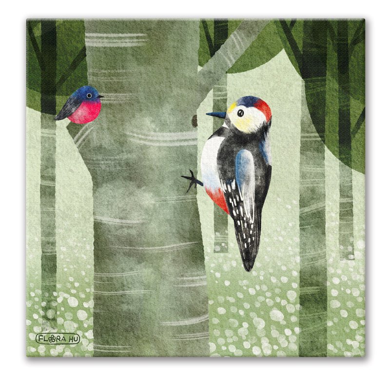 【Flora原创设计】友情至上 | 20×20CM 无框画 - 海报/装饰画/版画 - 棉．麻 绿色