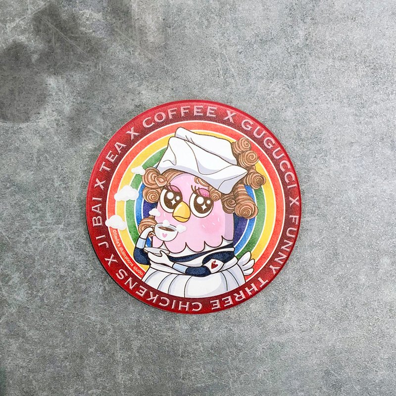 Funny Three Chickens 放3鸡 | 陶瓷吸水杯垫 - 小护士款 - 杯垫 - 其他材质 