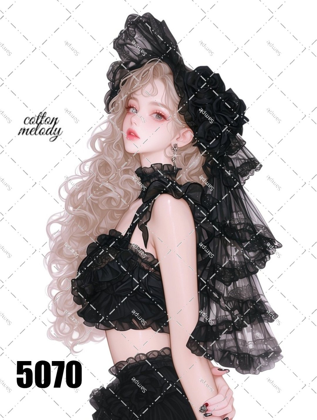 original sticker no.5070 人物贴纸 原创贴纸 原创人物贴纸 装饰贴纸 cotton melody - 贴纸 - 纸 