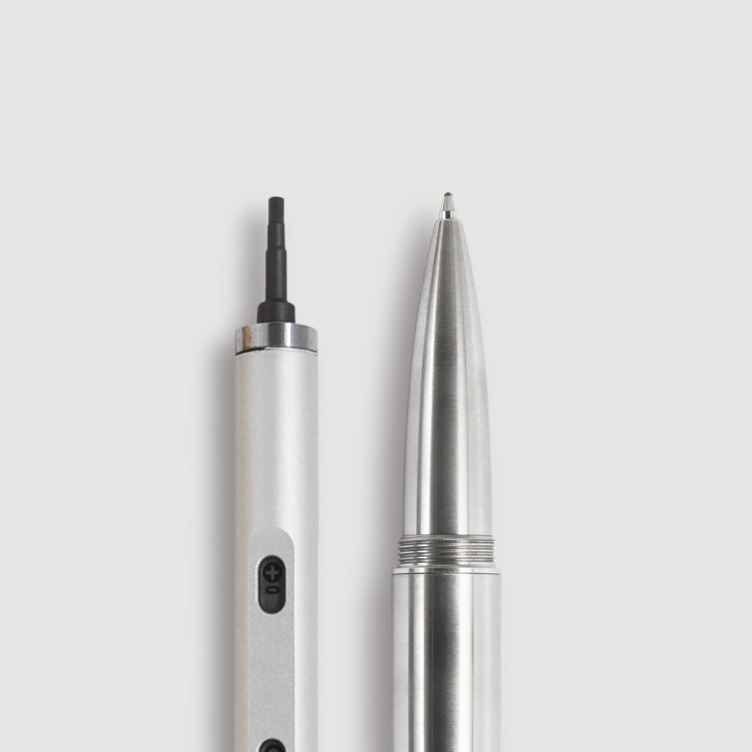 送礼首选 迷你工具笔 (Tool Pen mini) + 剪刀笔 (Xcissor Pen) - 剪刀/拆信刀 - 铝合金 银色