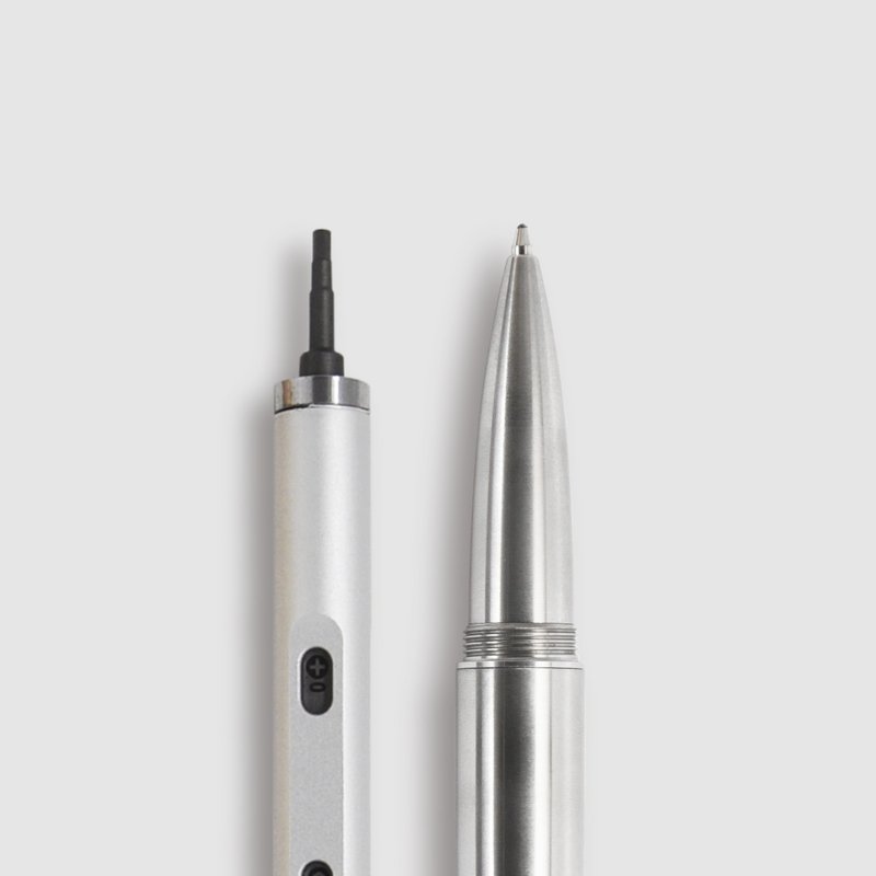 送礼首选 迷你工具笔 (Tool Pen mini) + 剪刀笔 (Xcissor Pen) - 剪刀/拆信刀 - 铝合金 银色