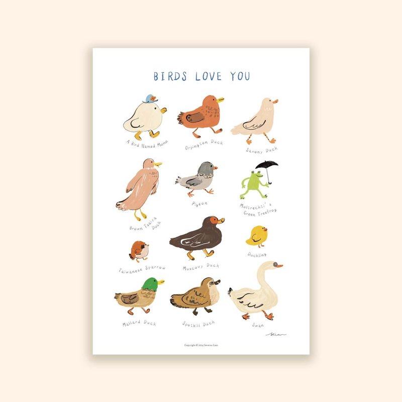 複製畫 / Birds Love You - 其他 - 纸 