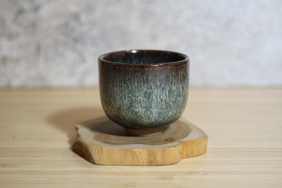 【沐春生活】90ml 烧和 能量瓷 天目釉 远红外线茶杯 酒杯 - 酒杯/酒器 - 瓷 