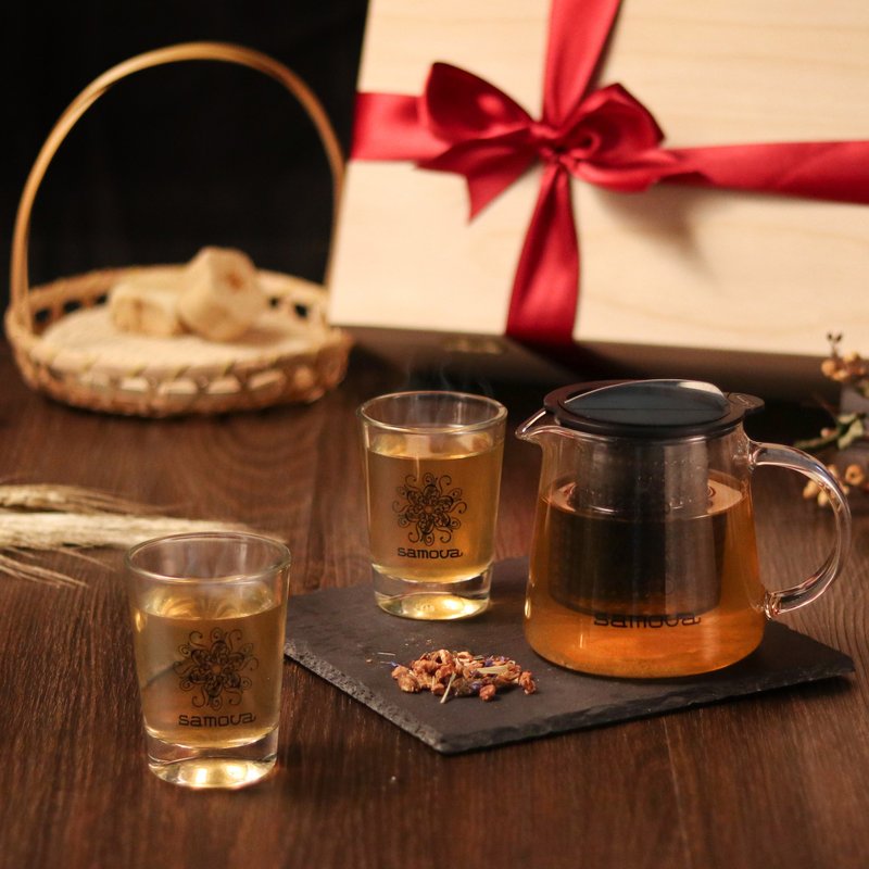 【品味珍藏系列】samova时尚茶器松木礼盒 | 长辈生日礼物 - 水瓶/水壶 - 玻璃 咖啡色