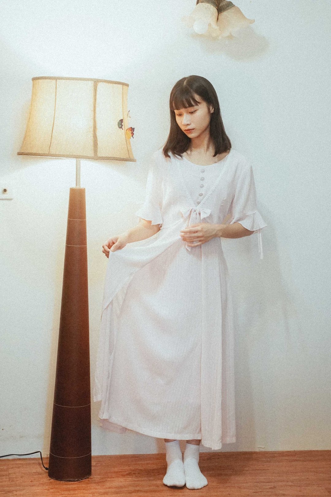 vintage 古着洋装 淡粉红公主系洋装 | 纯情百货行 古着 - 洋装/连衣裙 - 聚酯纤维 粉红色