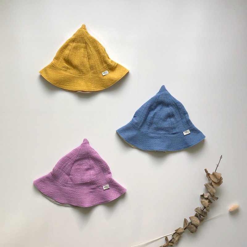 我就是跟你不一样 | 双面遮阳小小栗子渔夫帽 - 婴儿帽/发带 - 棉．麻 多色
