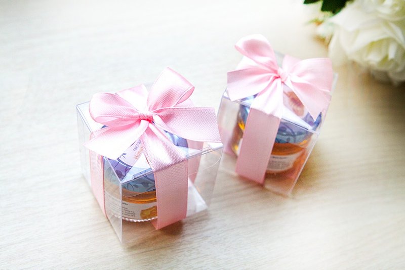 甜蜜蜜-透明盒装-瑞士进口hero蜂蜜小礼盒(粉色缎带) 工商礼品 - 蜂蜜/黑糖 - 新鲜食材 粉红色