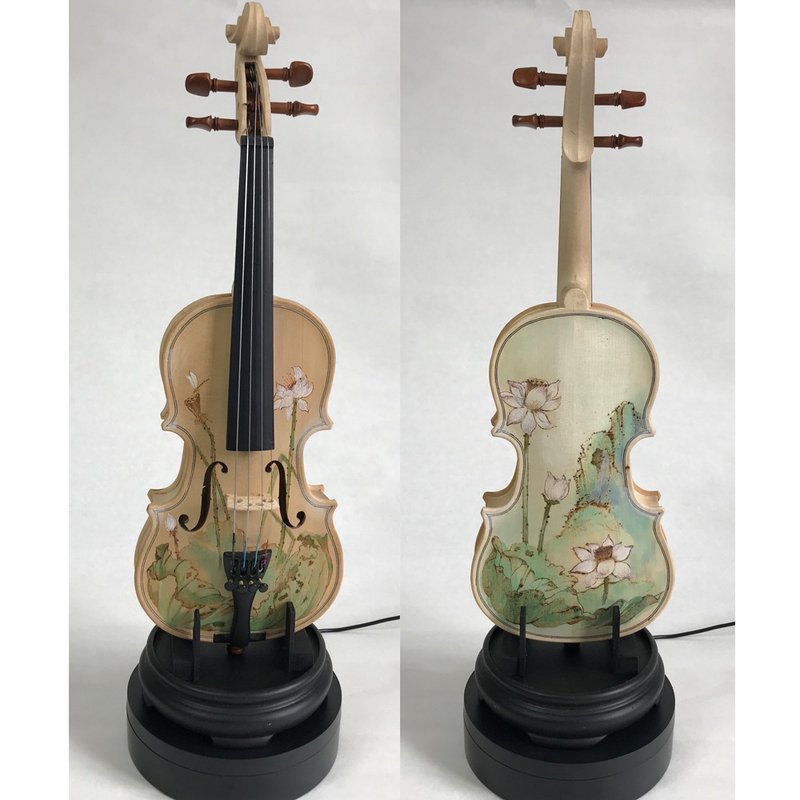 爱莲说手工烙画工艺小提琴 - 摆饰 - 木头 