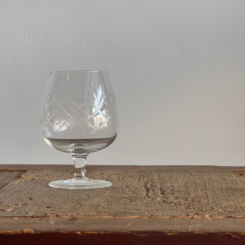 笹叶纹切子白兰地杯 - 玻璃杯 - 玻璃 