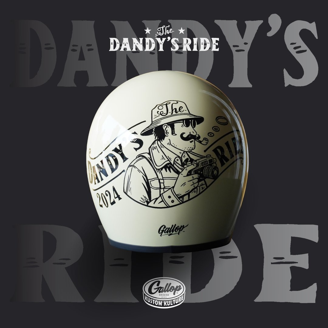 2024 12th THE DANDY'S RIDE 胡子老爹 限定安全帽 - 安全帽 - 其他材质 