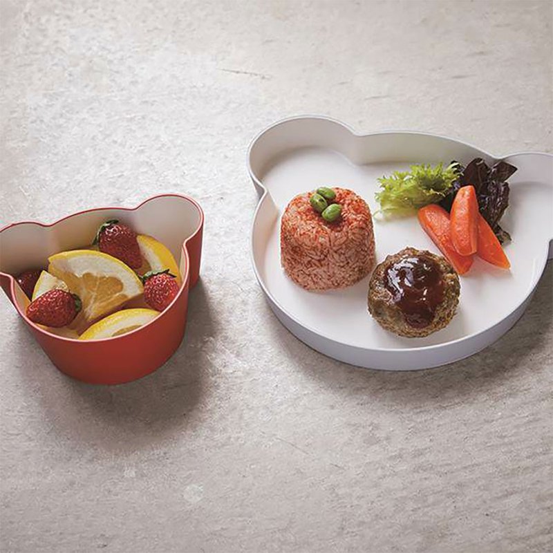 【Tak】Kids Dish 小熊餐盘 (L) - 儿童餐具/餐盘 - 树脂 多色
