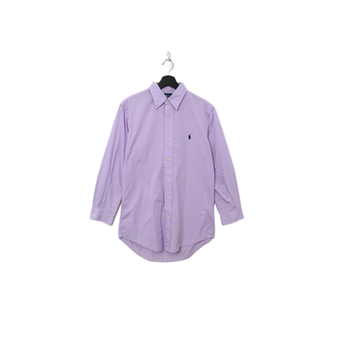 Back to Green-品牌衬衫 Polo 紫藤花色 sh-11//vintage shirt - 男装衬衫 - 棉．麻 