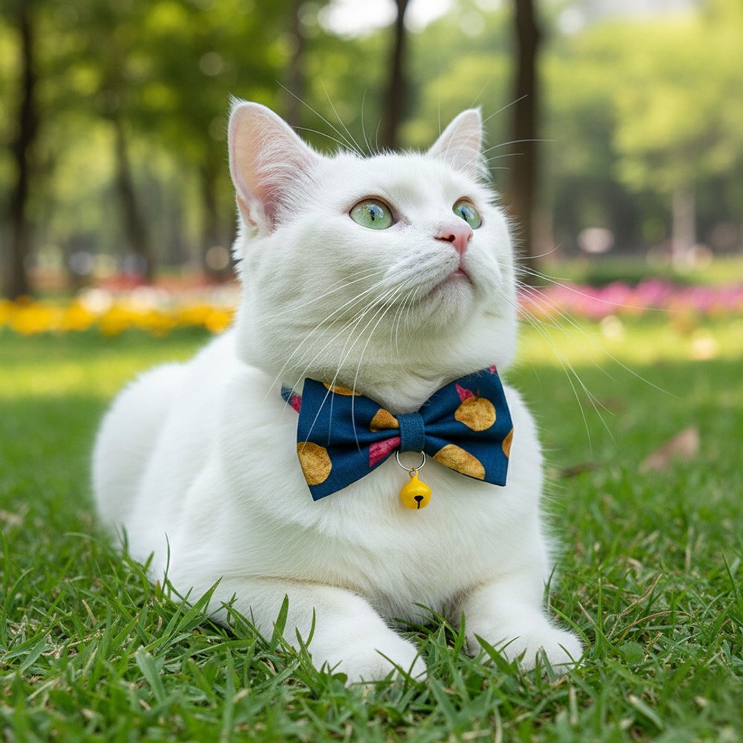 月亮款 蝴蝶结宠物装饰项圈 猫咪 小型犬 迷你犬 - 项圈/牵绳 - 棉 红色