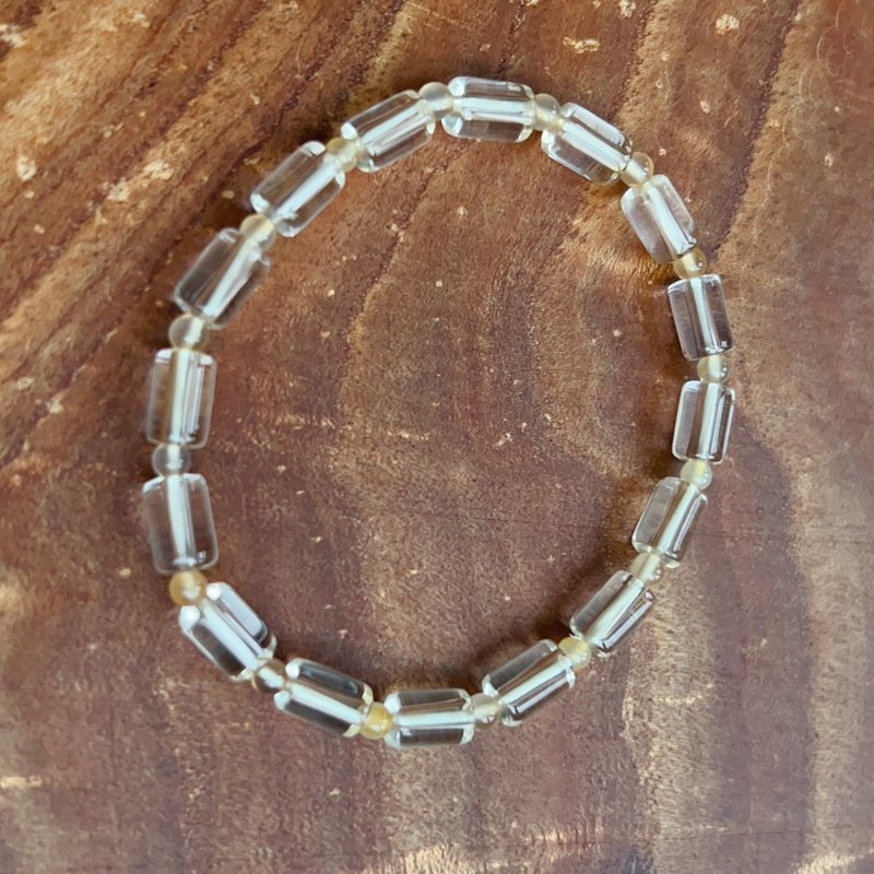 【浪漫相遇】巴西产5A顶级全美天然白水晶手链/水晶手链 |送礼 - 手链/手环 - 玉石 白色