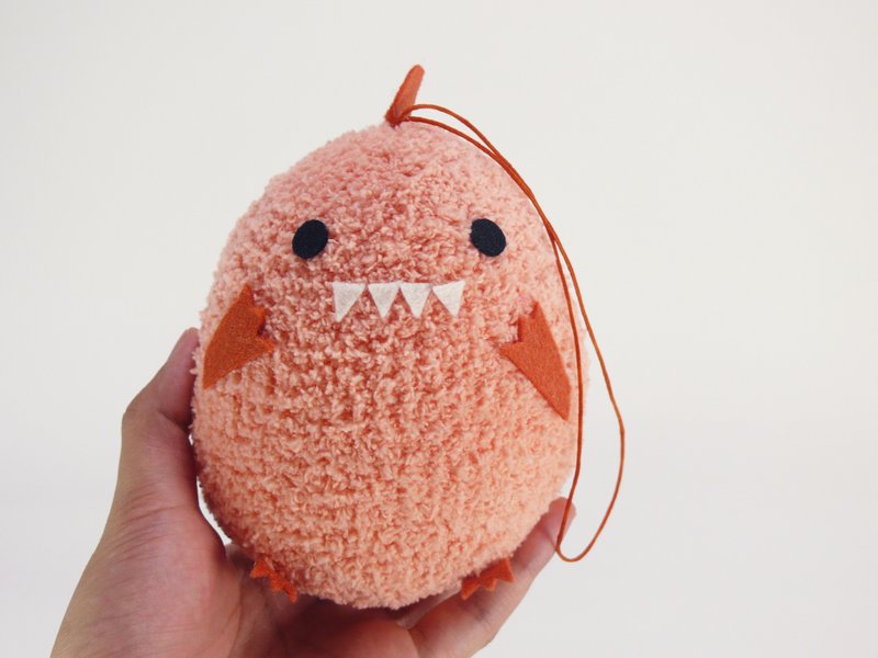 绒毛可爱胖胖兵团-胖胖龙_橘_岁末惊喜 - 玩偶/公仔 - 棉．麻 橘色
