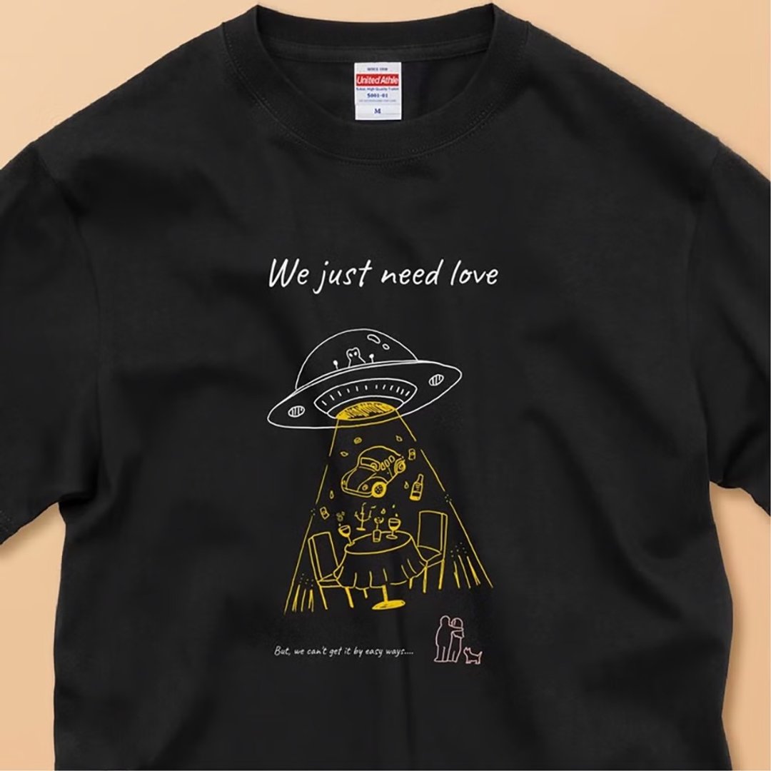 WE JUST NEED LOVE / 品质有保障/经典纯棉T恤 - 女装 T 恤 - 棉 白色