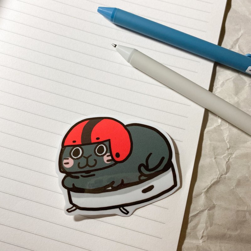 猫猫扫地机器人手工剪裁大贴纸 - 贴纸 - 纸 