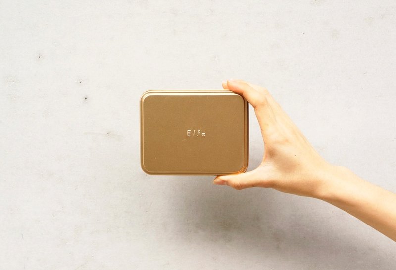直购香槟金铁盒(打凸定制 ex:Elfa) - 包装材料 - 其他金属 金色