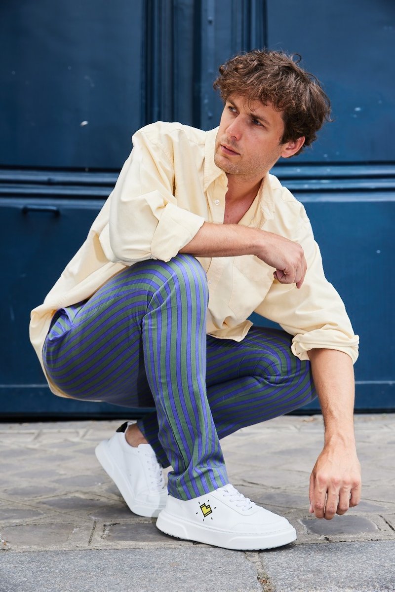 可持续环保再生皮革 Kibo X The French Girl 时尚休闲鞋 男装 - 男款休闲鞋 - 环保材料 白色