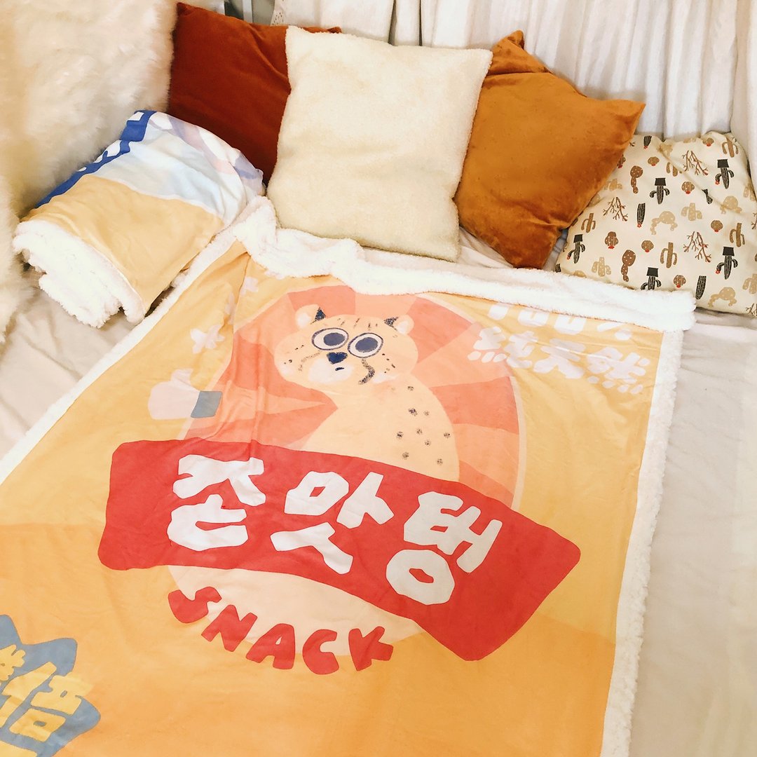 【大猫控】沙发追剧必备 猎豹洋芋毛毯 毛孩似颜绘 宠物定制 订制 - 被子/毛毯 - 其他人造纤维 