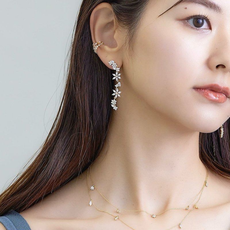 Roger by daisy flake -LATUA STELLA- 耳饰 - 耳环/耳夹 - 纯银 金色