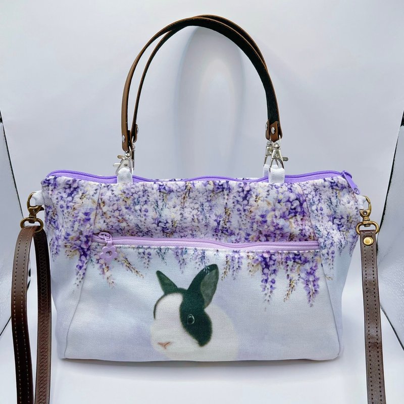 宠宠家手作托特包-乖乖版 - 侧背包/斜挎包 - 聚酯纤维 紫色