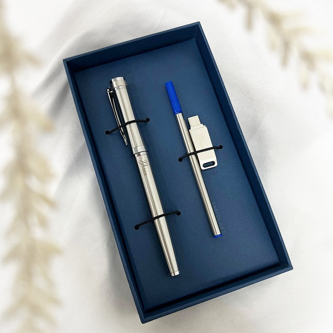 【香港制作】订制原子笔 | 订制 USB|商务礼品套装 | 谢师礼物 | 毕业礼 - 圆珠笔/中性笔 - 不锈钢 