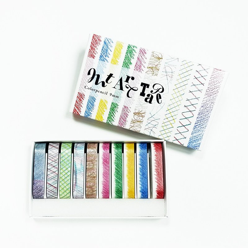 mt art tape 色铅笔纸胶带 9mm (MTART06) - 纸胶带 - 纸 多色