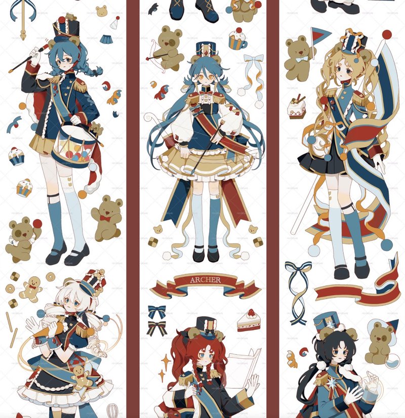 牧熊小骑兵 PET 紙膠帶 琉璃光 10米卷 - 纸胶带 - 其他材质 多色