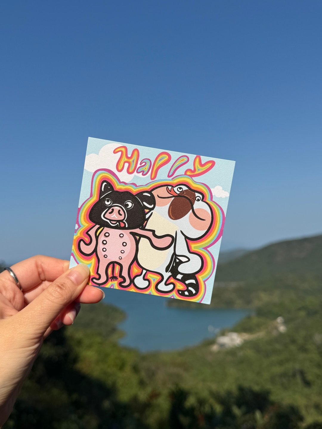 FATGUYS Friends 迷猪与暴龙明信片 - 卡片/明信片 - 纸 多色