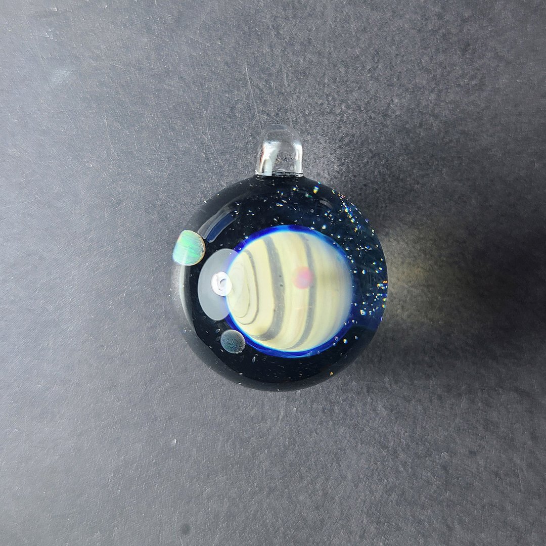 卫星 宇宙 手工 玻璃 坠子 - 项链 - 玻璃 绿色