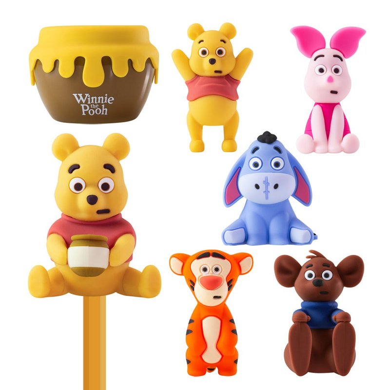 Bone / 小熊维尼公仔 (盲盒) - 笔套 笔帽 玩具公仔 存钱筒 - 玩偶/公仔 - 硅胶 多色