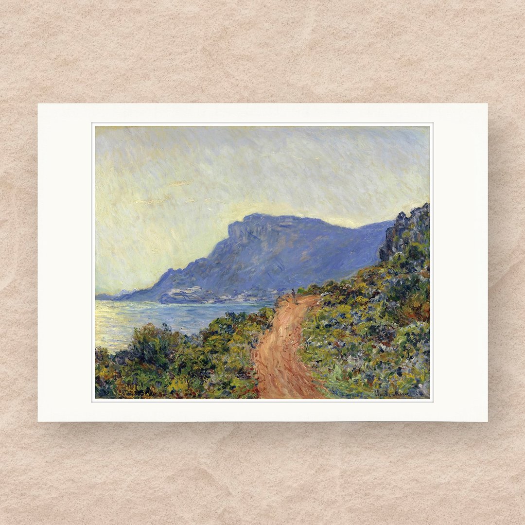 【B4 艺术画卡・B4 Poster】莫内・摩纳哥附近的海滨路 - 海报/装饰画/版画 - 纸 多色