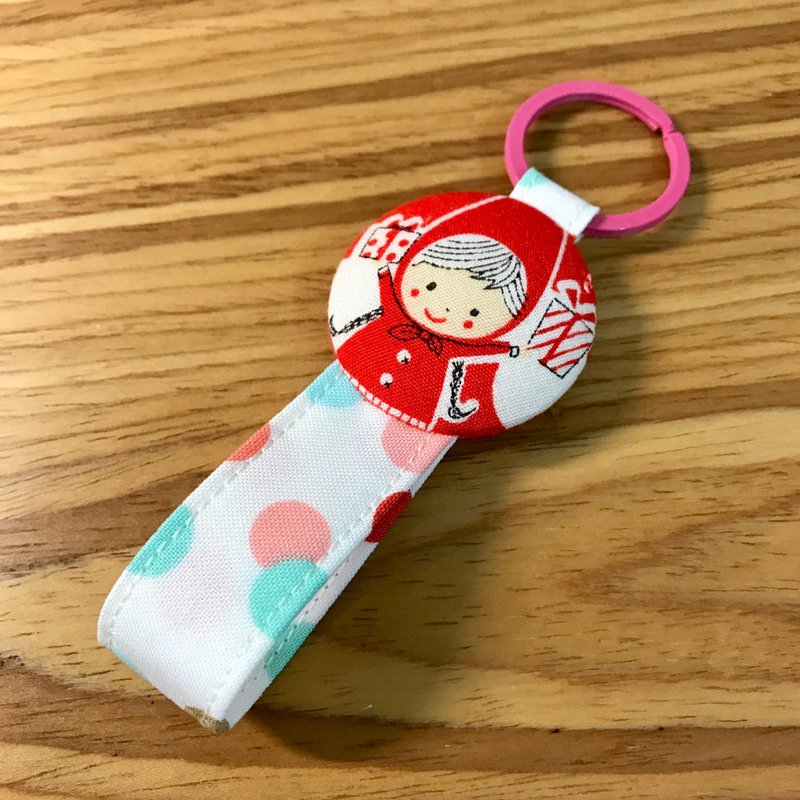 小红帽勾勾手钥匙圈 - 钥匙链/钥匙包 - 棉．麻 红色