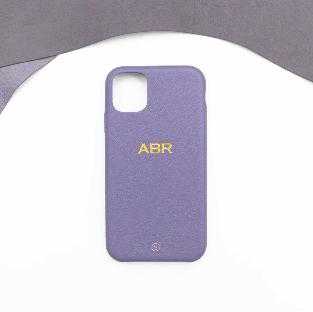 定制化礼物真皮革防摔马卡龙梦幻色彩薰衣草紫色iPhone 13手机壳 - 手机壳/手机套 - 真皮 紫色
