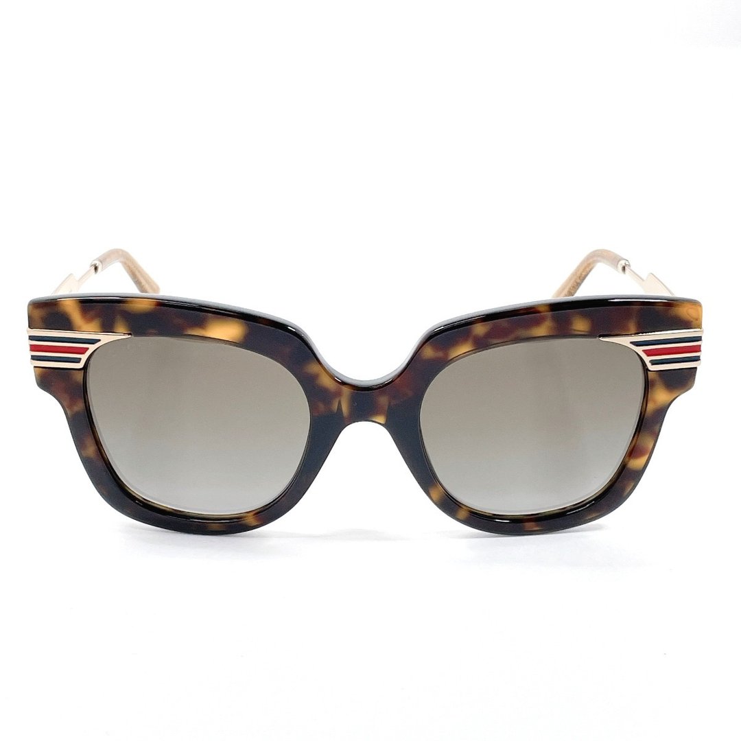 【日本直送 中古美品】Gucci GUCCI 太阳眼镜 织带线条 眼镜 眼镜 GG0281S 金属/合成树脂 棕色 - 墨镜 - 贵金属 咖啡色
