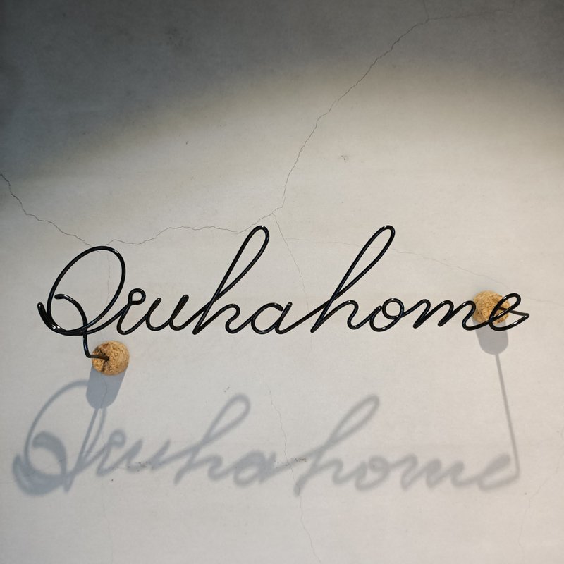 定制英文挂壁、定制化、金属线创作、铝线可贴墙可插墙 - 墙贴/壁贴 - 铝合金 