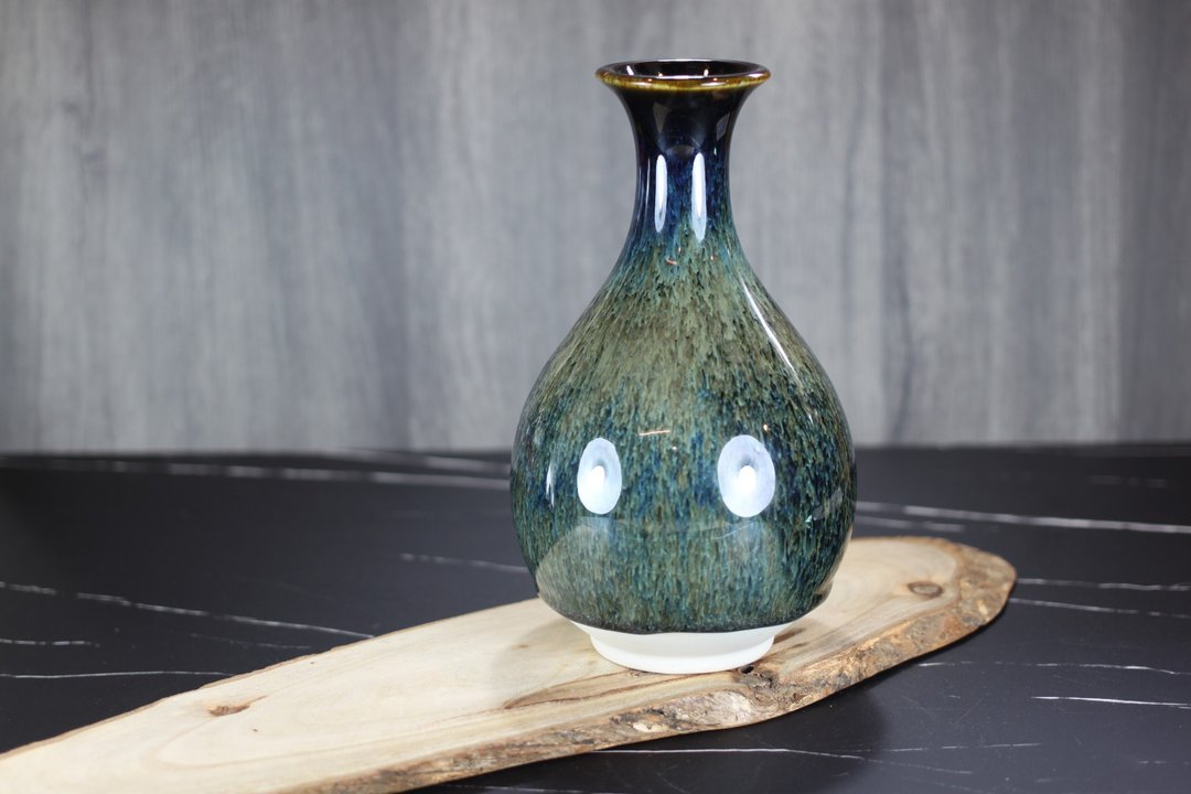 【秋冬好礼】天目釉 花瓶 窄口瓶 莺歌陶作家叶政豪作品 - 花瓶/陶器 - 瓷 