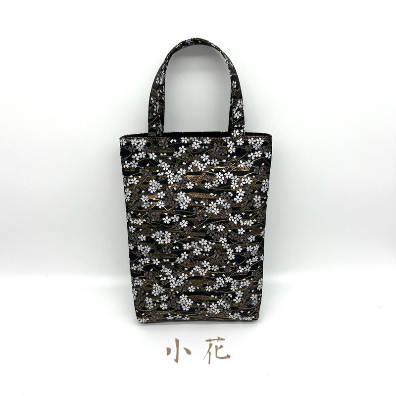 Japanese pattern handbag made from Nishijin-ori and brocade fabric - 手提包/手提袋 - 聚酯纤维 多色