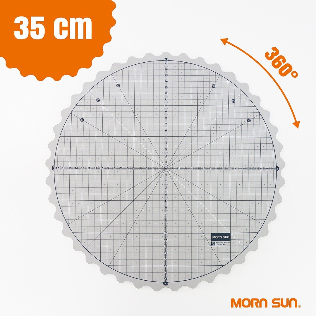 拨动式旋转拼布切割垫(直径35cm / 14寸) - 其他 - 塑料 灰色